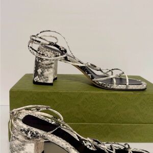 Jimmy Choo Onyxia 70 Embellished Leather Block Heel Sandals